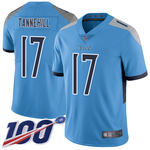 Tennessee Titans Limited Light Blue Men Ryan Tannehill Alternate Jersey NFL Football 17 100th Season Vapor Untouchable